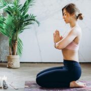 woman doing yoga