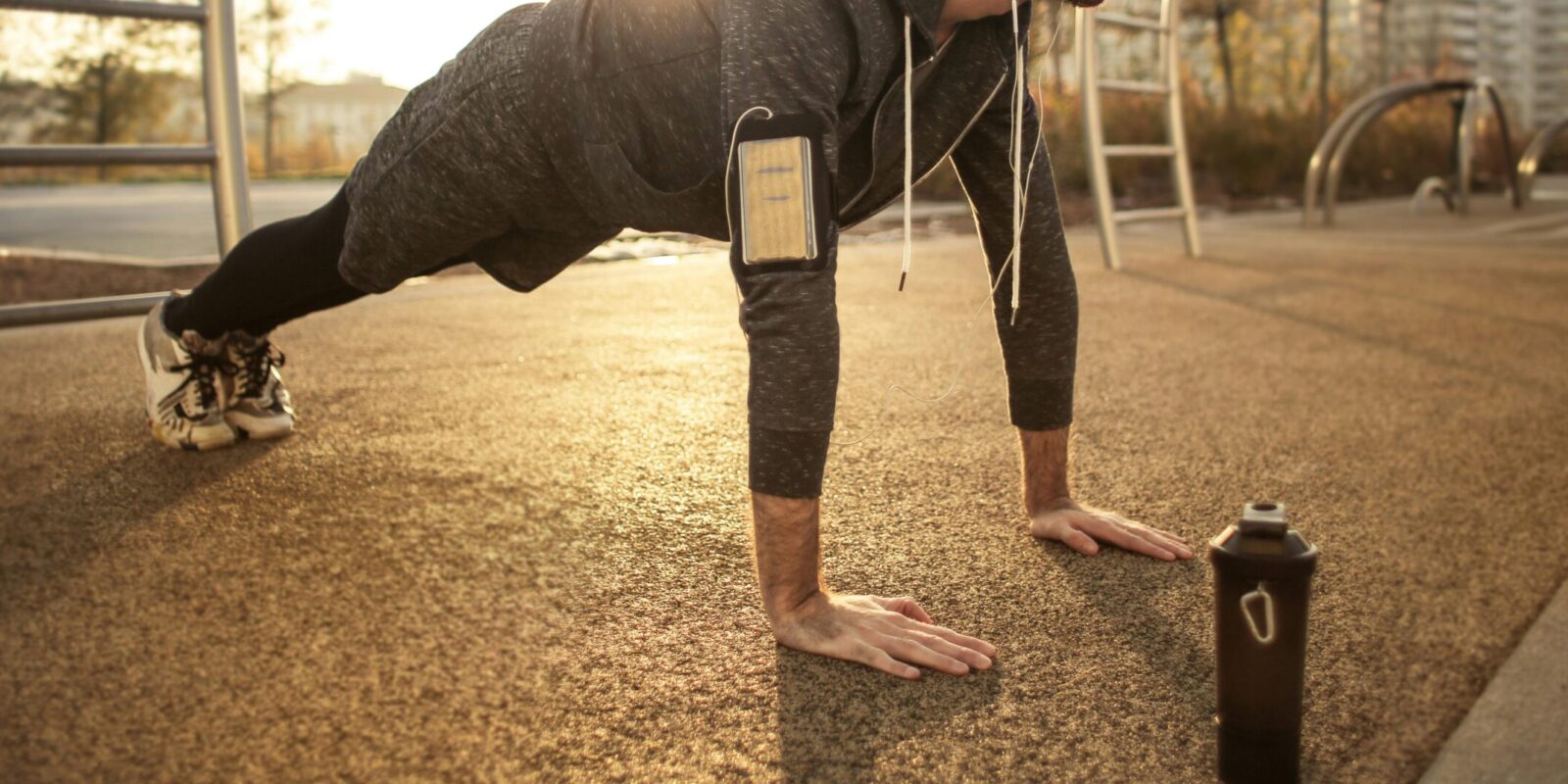 man doing push ups