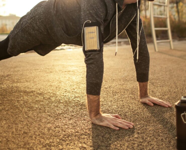 man doing push ups