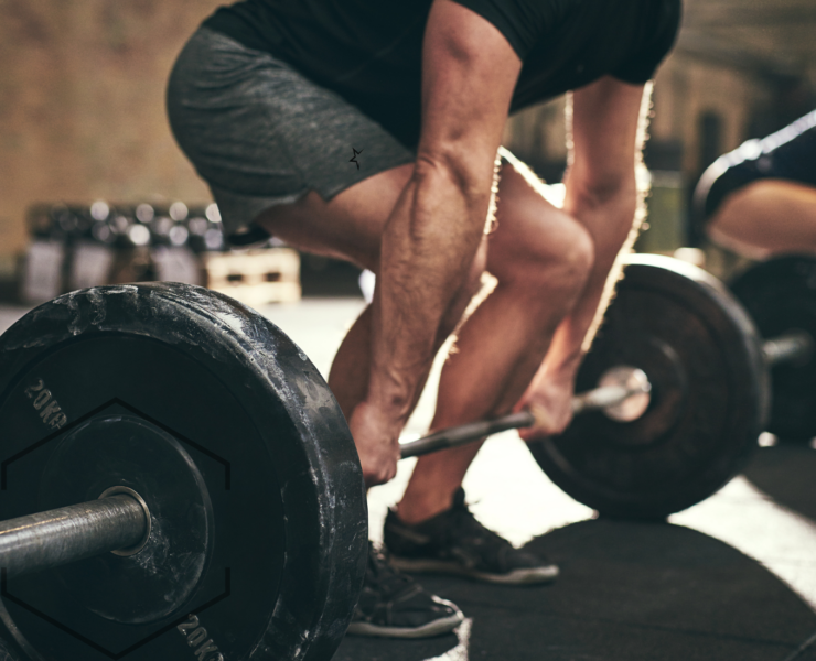 man and woman lighting weights