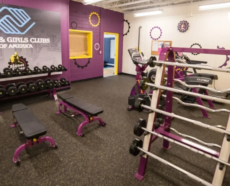 The first Planet Fitness mini Judgement Free Zone in New Hampshire, which debuted in 2016.