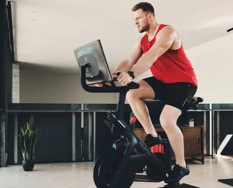 JJ Watts on a Peloton Bike