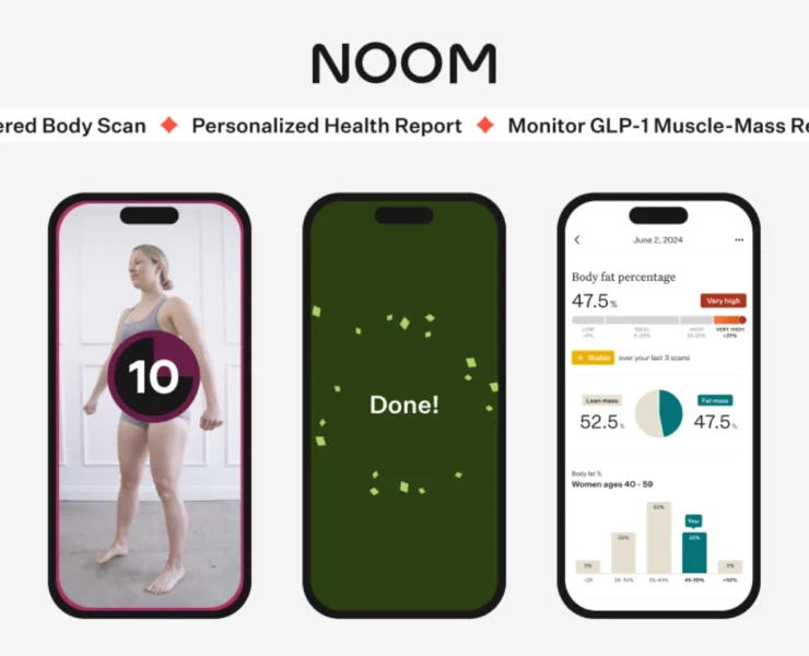 a screenshot of the Noom app's new body scan feature