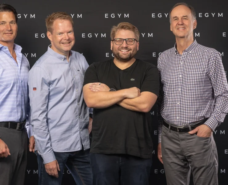 EGYM team poses after securing investment