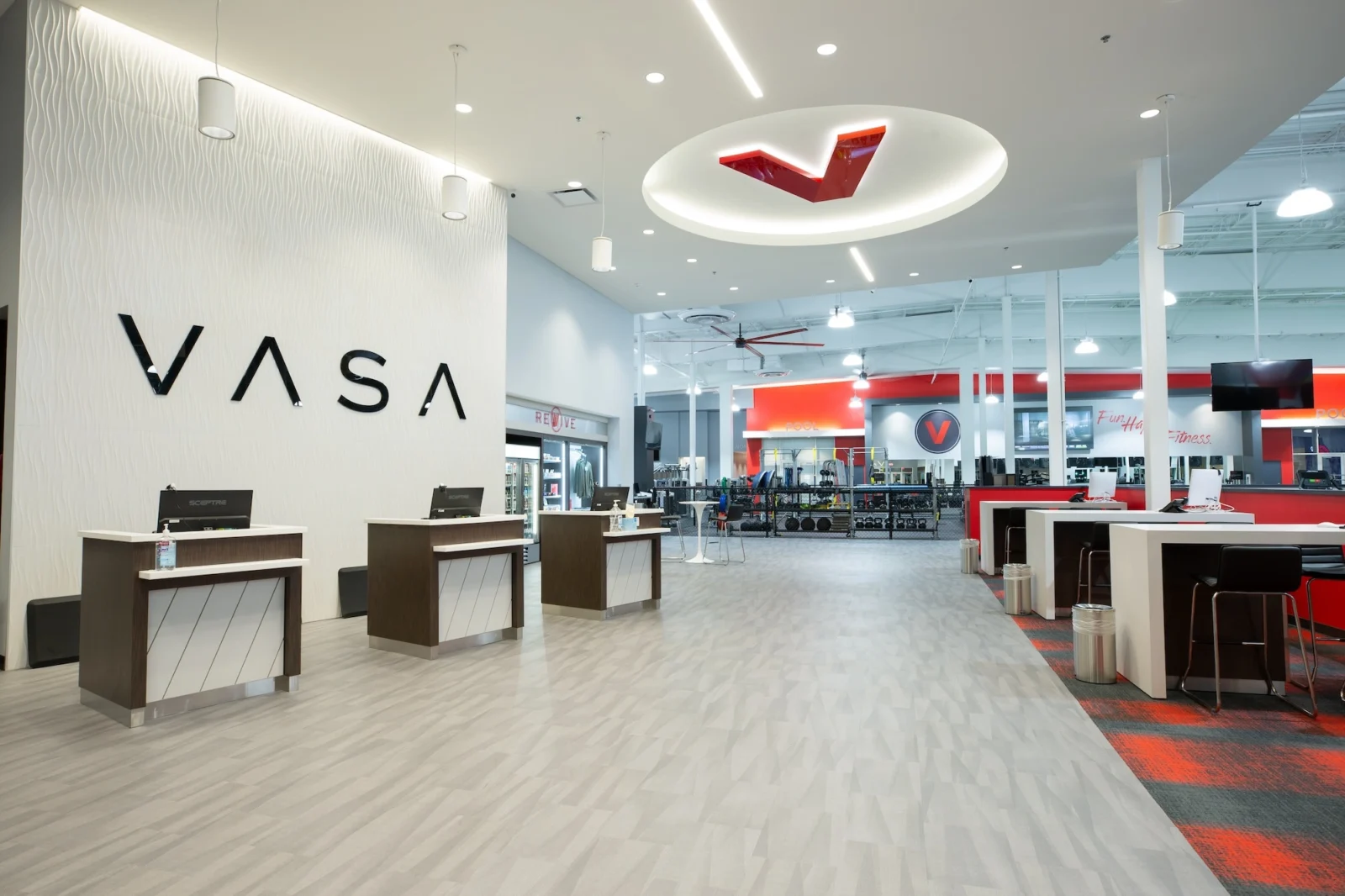 lobby of a VASA Fitness gym