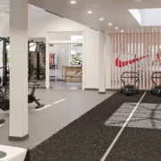 Interior of a Nike Training Studio in Newport Beach, California