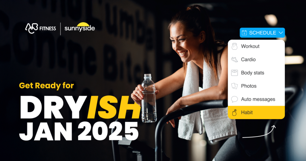 banner ad for ABC Trainerize's new Dry-ish January features