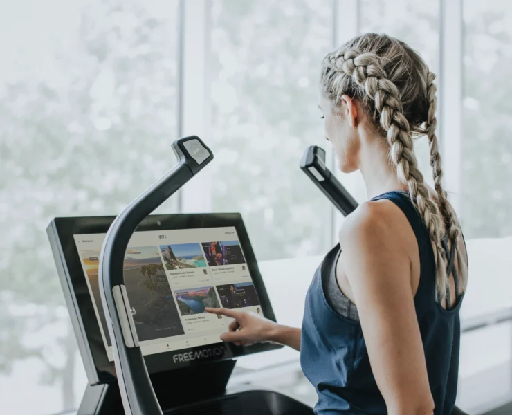 woman on a Freemotion Fitness elliptical