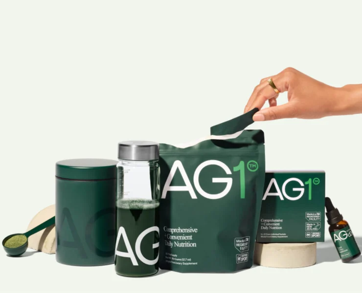 an image of AG1's signature powder-based product