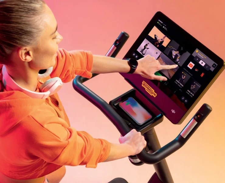 woman on Technogym machine