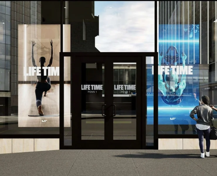 exterior of Life Time Penn 1 location in New York City