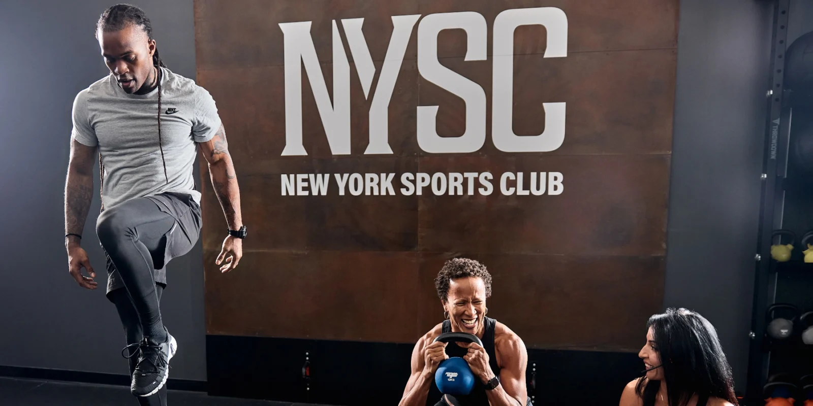 three people working out at NYSC with Les Mills new boutique fitness programs