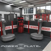 holistic wellness Power plate equipment in a recovery zone