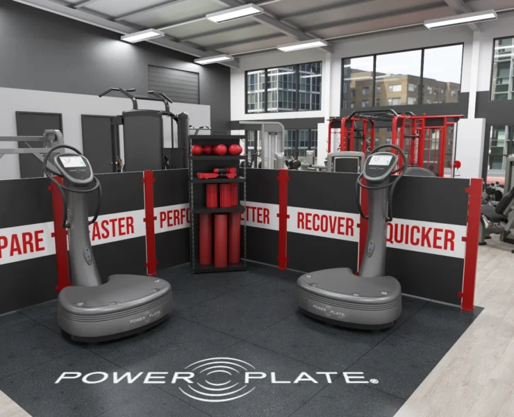 holistic wellness Power plate equipment in a recovery zone