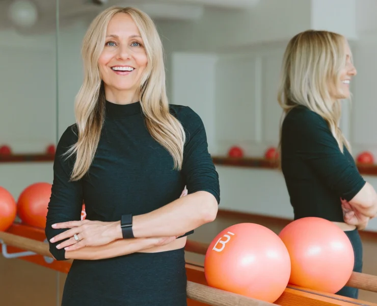 a smiling image of Barre3 co-founder Sadie Lincoln