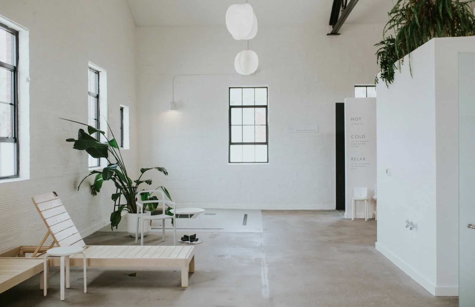 interior of a Sauna House studio