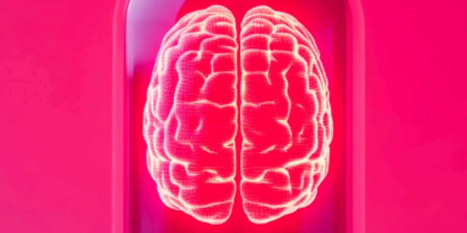 a pink glowing brain / Brain.one