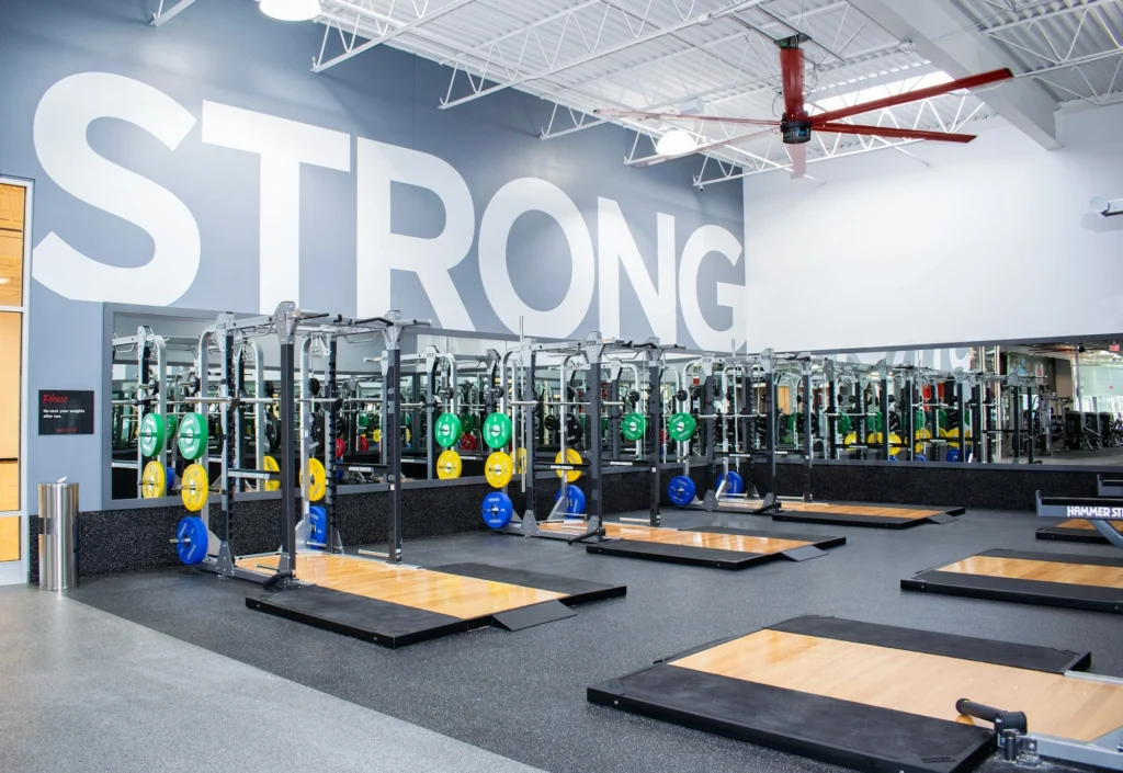 weight room floor at a VASA Fitness gym